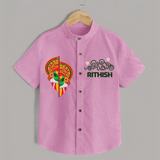 Happy Onam Special Edition Shirt | Personalized Baby Shirt for Onam Celebrations - BABY PINK - 0 - 6 Months Old (Chest 23")