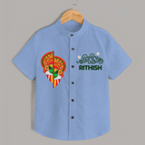 Happy Onam Special Edition Shirt | Personalized Baby Shirt for Onam Celebrations - SKY BLUE - 0 - 6 Months Old (Chest 23")