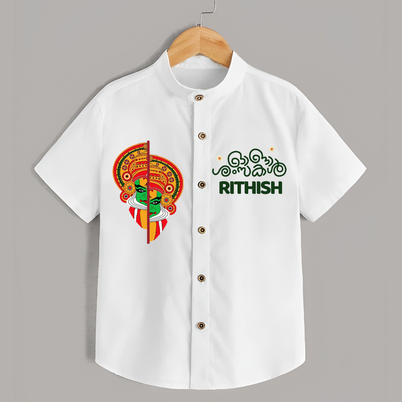 Happy Onam Special Edition Shirt | Personalized Baby Shirt for Onam Celebrations - WHITE - 0 - 6 Months Old (Chest 23")