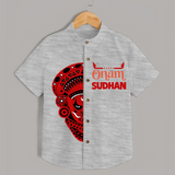  Happy Onam Kathakali Grandeur Personalized Shirt - GREY - 0 - 6 Months Old (Chest 23")