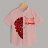  Happy Onam Kathakali Grandeur Personalized Shirt - PEACH - 0 - 6 Months Old (Chest 23")