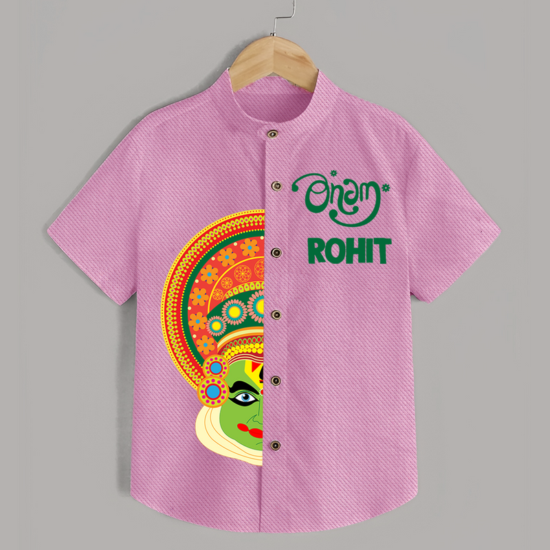 Happy Onam Personalized Special Edition Shirt | Custom Baby Shirt for Onam - BABY PINK - 0 - 6 Months Old (Chest 23")