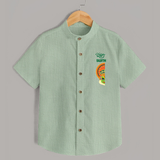  Onam Kathakali Peek Personalized Shirt - MINT GREEN - 0 - 6 Months Old (Chest 23")