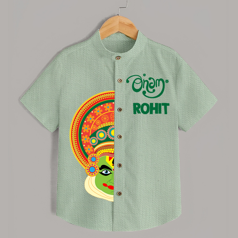 Happy Onam Personalized Special Edition Shirt | Custom Baby Shirt for Onam - MINT GREEN - 0 - 6 Months Old (Chest 23")