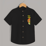  Onam Kathakali Peek Personalized Shirt - BLACK - 0 - 6 Months Old (Chest 23")