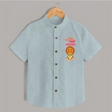 Happy Onam Mini Kathakali Personalized Shirt - ARCTIC BLUE - 0 - 6 Months Old (Chest 23")