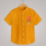 Happy Onam Mini Kathakali Personalized Shirt - CHROME YELLOW - 0 - 6 Months Old (Chest 23")