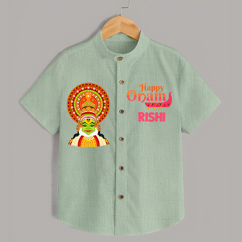 Happy Onam Celebration Shirt | Special Edition Personalized Baby Shirt - MINT GREEN - 0 - 6 Months Old (Chest 23")