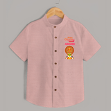 Happy Onam Mini Kathakali Personalized Shirt - PEACH - 0 - 6 Months Old (Chest 23")