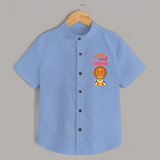 Happy Onam Mini Kathakali Personalized Shirt - SKY BLUE - 0 - 6 Months Old (Chest 23")