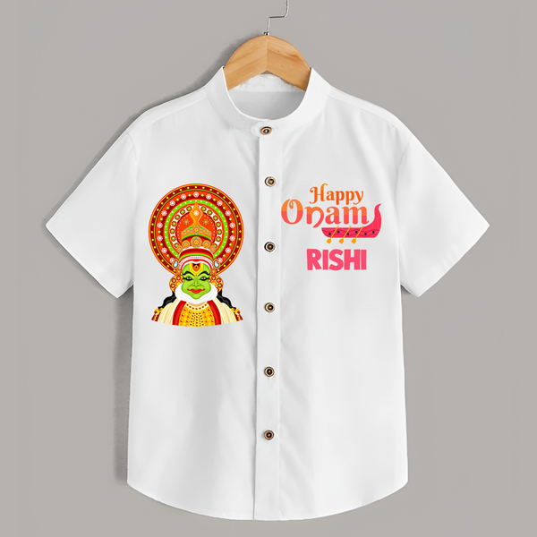 Happy Onam Celebration Shirt | Special Edition Personalized Baby Shirt - WHITE - 0 - 6 Months Old (Chest 23")