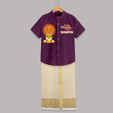 Happy Onam Mini Kathakali Personalized Shirt and Dhoti