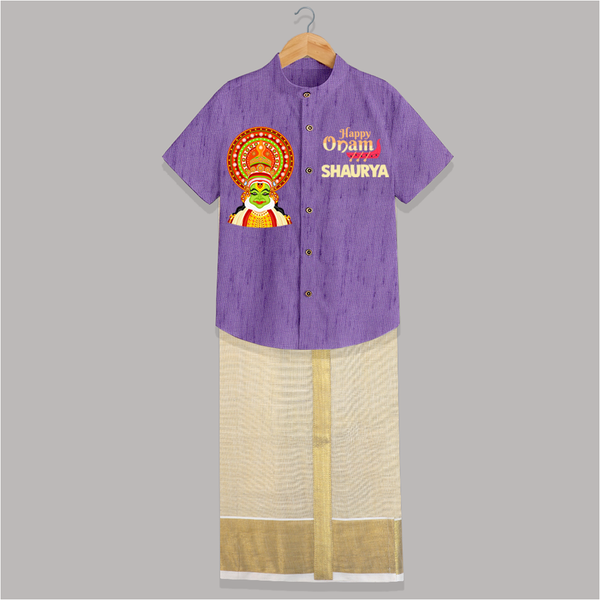 Happy Onam Mini Kathakali Personalized Shirt and Dhoti