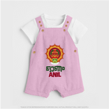 Kathakali Heritage Emblem Dungaree - BABY PINK - 0 - 5 Months Old (Chest 18")