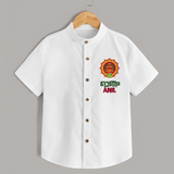 Kathakali Heritage Emblem Shirt - WHITE - 0 - 6 Months Old (Chest 23")