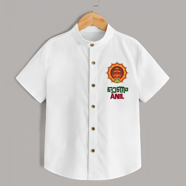 Kathakali Heritage Emblem Shirt - WHITE - 0 - 6 Months Old (Chest 23")