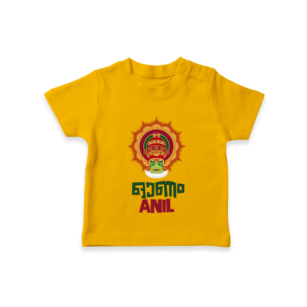 Kathakali Heritage Emblem T Shirt - CHROME YELLOW - 0-5 Months Old (Chest 17")