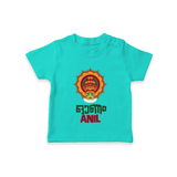 Kathakali Heritage Emblem T Shirt - TEAL - 0-5 Months Old (Chest 17")