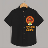 Happy Onam Celebration Special Edition Shirt | Personalized Baby Shirt for Onam - BLACK - 0 - 6 Months Old (Chest 23")