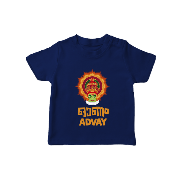 Kathakali Heritage Emblem T Shirt - NAVY BLUE - 0-5 Months Old (Chest 17")