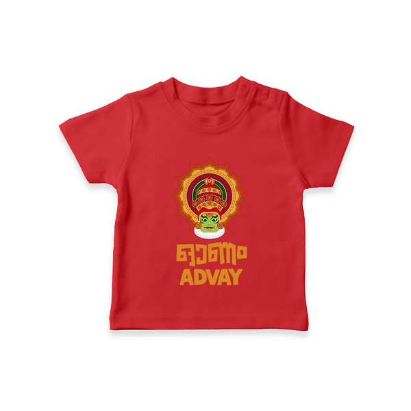 Kathakali Heritage Emblem T Shirt - RED - 0-5 Months Old (Chest 17")