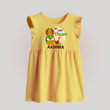 My First Onam Kathakali Baby Frock - PASTEL YELLOW - 0 - 3 Months Old (Chest 17")