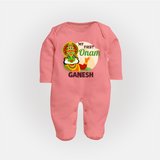 My First Onam Kathakali Full Body Suit - PEACH - New Born (Chest 7.5")