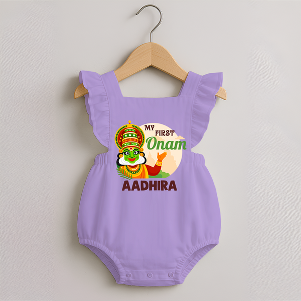 My First Onam Kathakali Romper Frock - LILAC - 0 - 3 Months Old (Chest 19")
