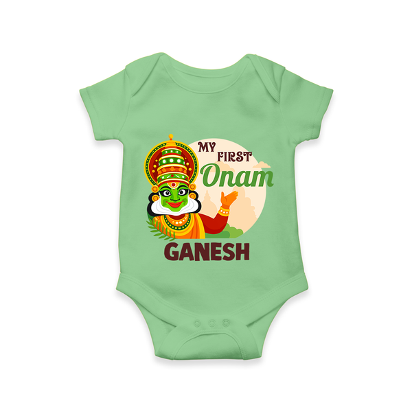 My First Onam Kathakali Romper - GREEN - New Born (Chest 14")