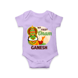 My First Onam Kathakali Romper - LILAC - New Born (Chest 14")