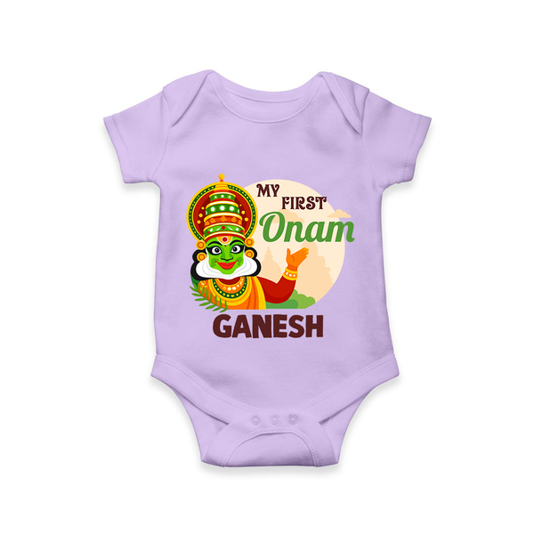 My First Onam Kathakali Romper - LILAC - New Born (Chest 14")