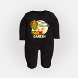 My First Onam Kathakali Full Body Suit - BLACK - New Born (Chest 7.5")