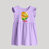  My First Onam Banana Leaf Celebration Baby Frock - LILAC - 0 - 3 Months Old (Chest 17")