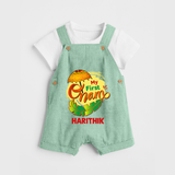  My First Onam Banana Leaf Celebration Dungaree - MINT GREEN - 0 - 5 Months Old (Chest 18")