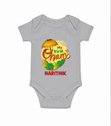  My First Onam Banana Leaf Celebration Romper - GREY - New Born (Chest 14")