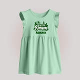 My First Onam Kerala Festive Silhouette Baby Frock - MINT GREEN - 0 - 3 Months Old (Chest 17")