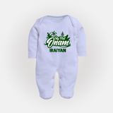 My First Onam Kerala Festive Silhouette Full Body Suit - BABY BLUE - New Born (Chest 7.5")