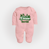 My First Onam Kerala Festive Silhouette Full Body Suit - BABY PINK - New Born (Chest 7.5")