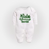 My First Onam Kerala Festive Silhouette Full Body Suit - WHITE - New Born (Chest 7.5")