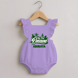 My First Onam Kerala Festive Silhouette Romper Frock - LILAC - 0 - 3 Months Old (Chest 19")
