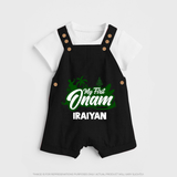 My First Onam Kerala Festive Silhouette Dungaree - BLACK - 0 - 5 Months Old (Chest 18")