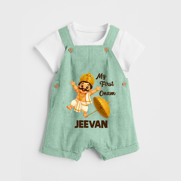 My First Onam Mahabali Dungaree - MINT GREEN - 0 - 5 Months Old (Chest 18")