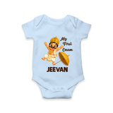 My First Onam Mahabali Romper - BABY BLUE - New Born (Chest 14")
