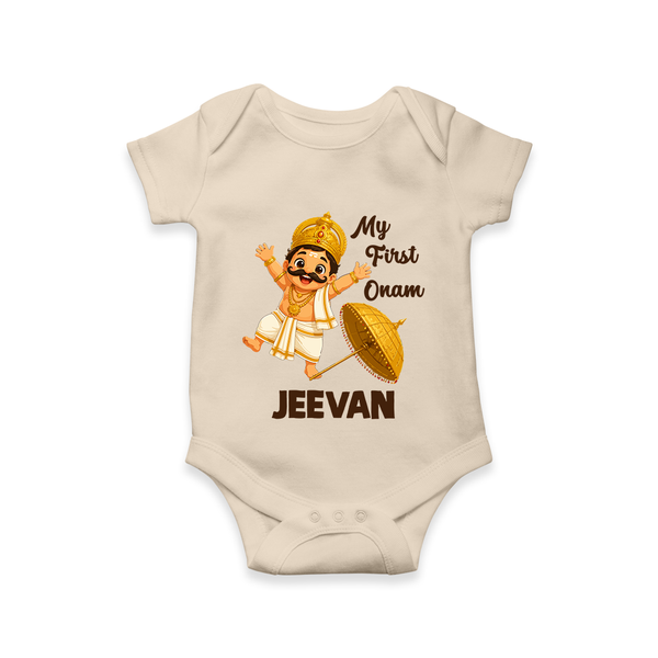My First Onam Mahabali Romper - IVORY - New Born (Chest 14")