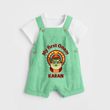 My First Onam Kathakali Classic Dungaree - GREEN - 0 - 5 Months Old (Chest 18")