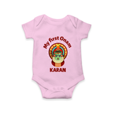 My First Onam Kathakali Classic Romper - BABY PINK - New Born (Chest 14")