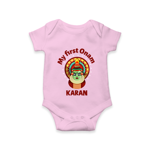 My First Onam Kathakali Classic Romper - BABY PINK - New Born (Chest 14")