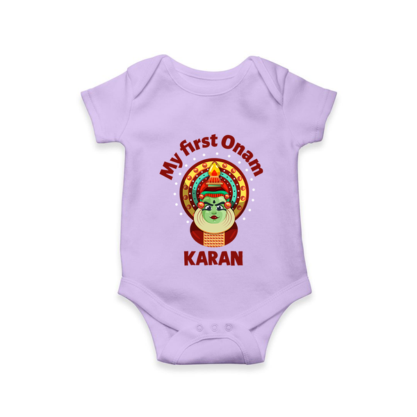 My First Onam Kathakali Classic Romper - LILAC - New Born (Chest 14")