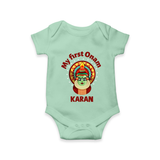 My First Onam Kathakali Classic Romper - MINT GREEN - New Born (Chest 14")