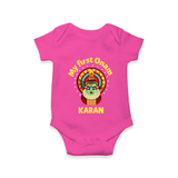 My First Onam Kathakali Classic Romper - HOT PINK - New Born (Chest 14")